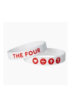 The Four Armband - weiß/rot 19 cm