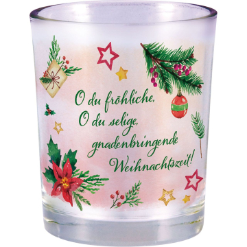 Weihnachtswindlicht "O du fröhliche, O du selige, gnadenbringende Weihnachtszeit!"