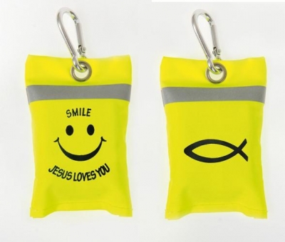 Reflektorband mit Tasche "Smile/Fischsymbol"