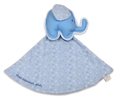 Schnuffeltuch "Elefant" - Blau