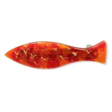 Haarspange "Fisch" - orange