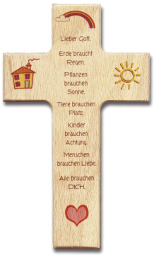Holzkreuz "Lieber Gott"