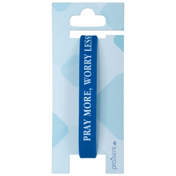 Armband "Pray more" - Blau