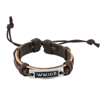 Lederarmband "WWJD"