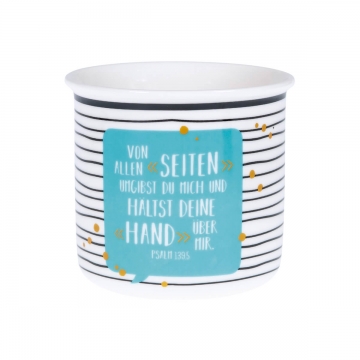 Preview: Tasse "Von allen Seiten umgibst du mich..." - Streifendesign