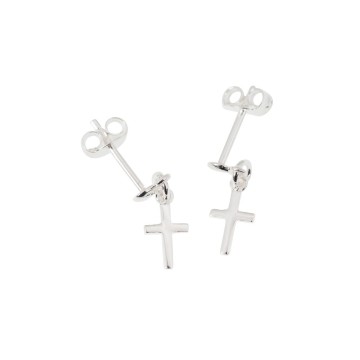 Ohrstecker "Kreuz-Mini" - 925er Sterlingsilber