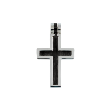 Anhänger Kreuz 2-teilig, innen schwarz