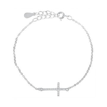Armband "Kreuz" - 925er Sterlingsilber rhodiniert