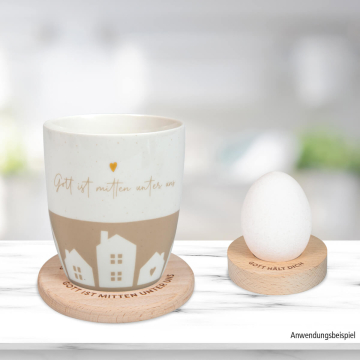 Preview: Ei-Untersetzer Holz - 2er-Set