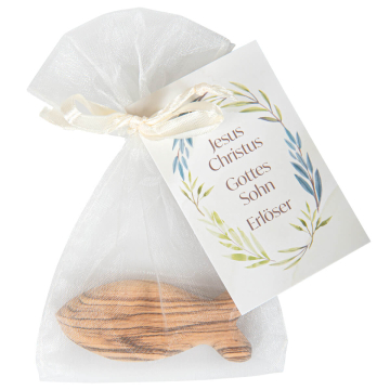 Handschmeichler Fisch aus Olivenholz