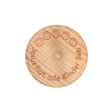 Holz-Kreisel "Jesus hat alle Kinder lieb"