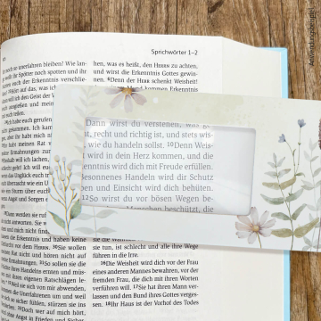 Lesezeichen-Lupe "Groß sind die Werke des Herrn..."