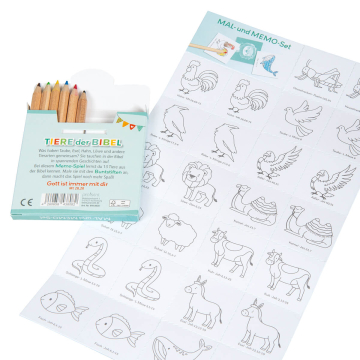 Mal- und Memo-Set "Tiere der Bibel" - Motiv Löwe