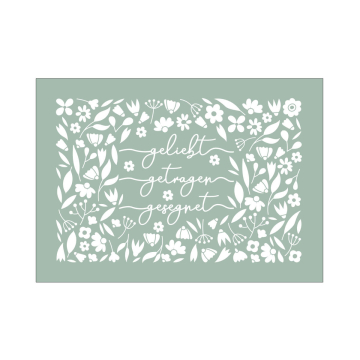 Postkarte - geliebt-getragen-gesegnet