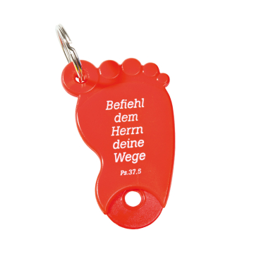 Schlüsselanhänger Fuß "Befiehl dem Herrn ..."