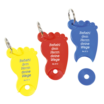 Schlüsselanhänger Fuß "Befiehl dem Herrn ..."