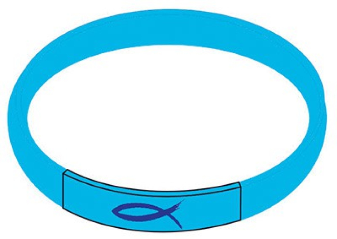 Silikon Armband "Fisch/Glück und Segen auf allen Wegen"