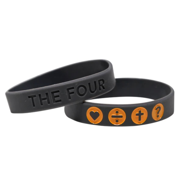 The Four Armband - grau/orange 18 cm