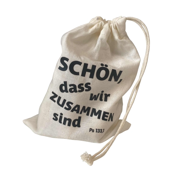 Bowling-Spiel aus Holz "Schön, dass wir zusammen sind"