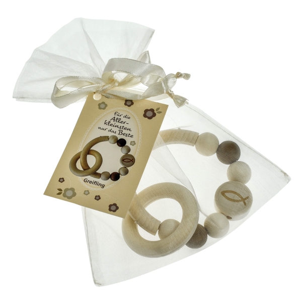 Greifling Holz "Fischsymbol"