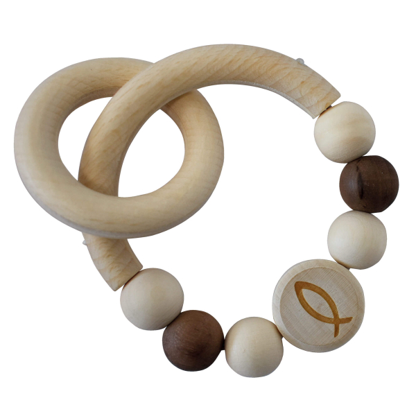 Greifling Holz "Fischsymbol"