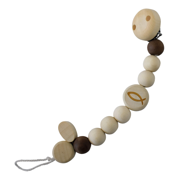 Schnullerkette aus Holz "Fischsymbol"