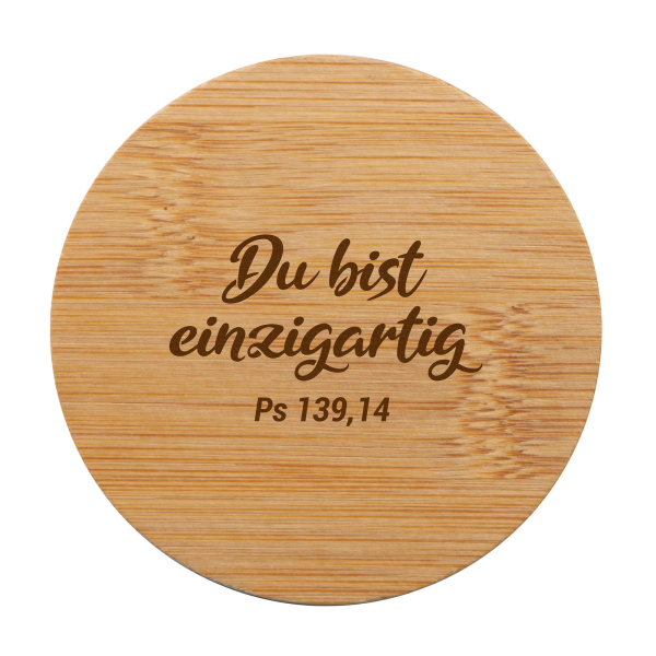 Schminkspiegel aus Bambus „Du bist einzigartig Ps 139,14“