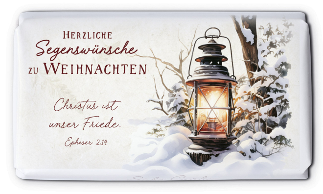 Schokolade - Herzliche Segenswünsche zu Weihnachten