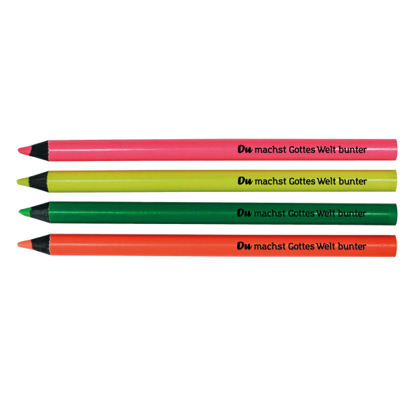 Jumbo-Neon-Buntstift "Du machst Gottes Welt bunter"