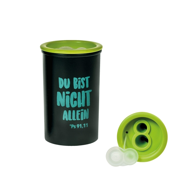 Doppel-Anspitzer mit Behälter "Du bist nicht allein"