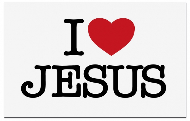 Aufkleber "I (love) Jesus"