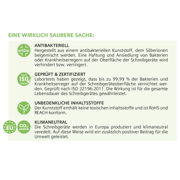 Kugelschreiber "Vor allem aber behüte dein Herz" - antibakteriell