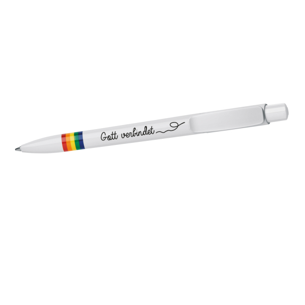 Kulgelschreiber "Gott verbindet" - Regenbogen