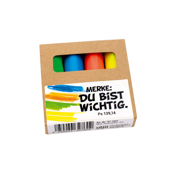 Mini-Textmarker-Set "Merke: Du bist wichtig Ps 139,14"