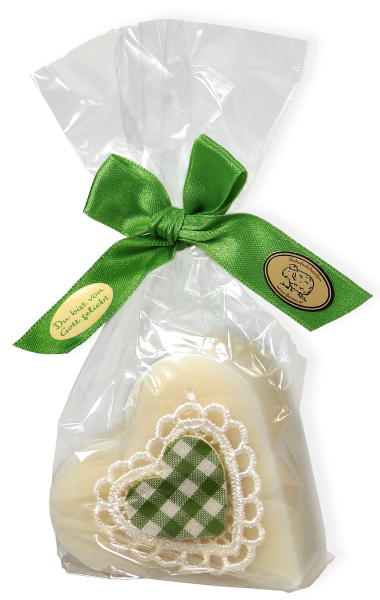 Apfel-Schafsmilchseife "Du wirst von Gott geliebt" - weiß