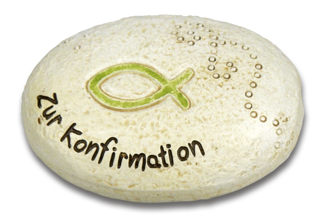 Geschenkstein "Konfirmation/Fisch"