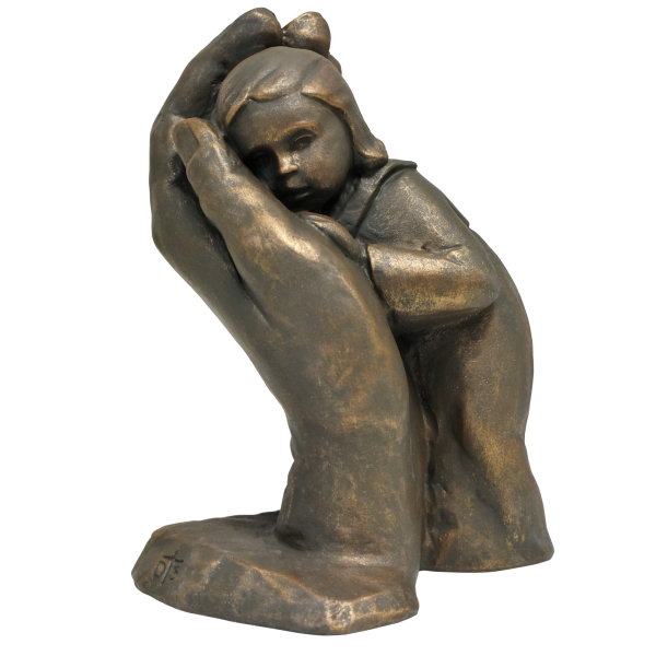 Steigerwald-Figur - Bleib Sein Kind - bronzefarben