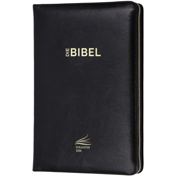 Schlachter 2000 - Standardausgabe Leder mit Reißverschluss (Bibel - Leder)
