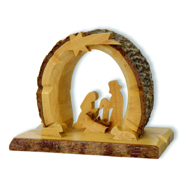 Krippe im Baumstammscheibe