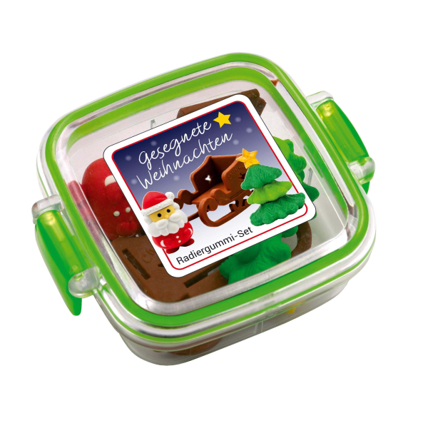 Radiergummi-Set "Gesegnete Weihnachten" Radiergummi-Set "Gesegnete Weihnachten"