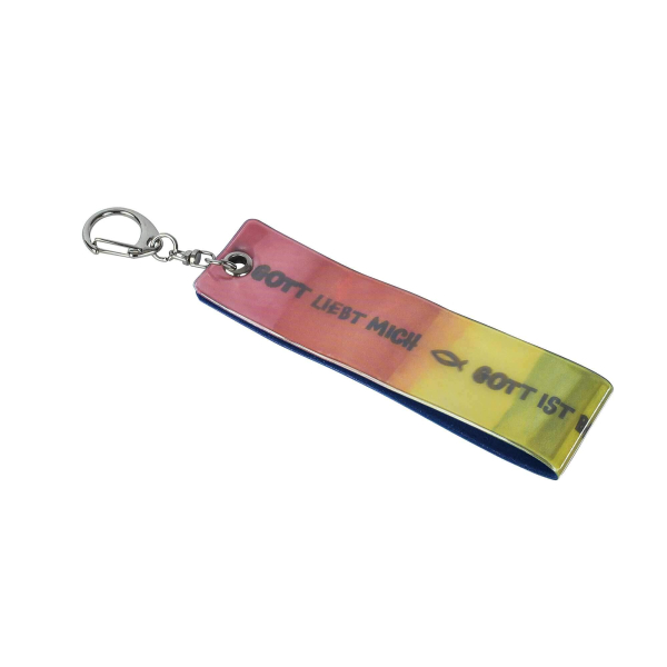 Schlüsselanhänger reflektierend "Gott liebt mich – Gott ist bei mir – Gott beschützt mich“