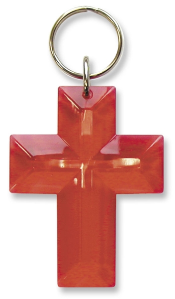 Schlüsselanhänger "Kreuz aus Acryl"