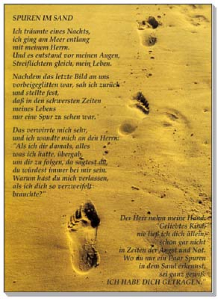 Faltkarte "Spuren im Sand"