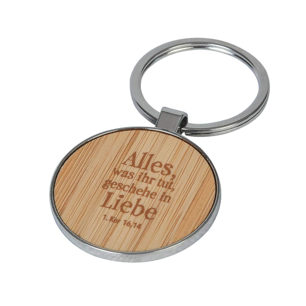 Schlüsselanhänger Jahreslosung 2024 - Metall/Holz