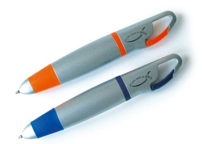 Kugelschreiber Karabiner "All you need is Jesus"