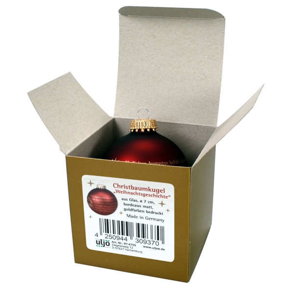Christbaumkugel "Weihnachtsgeschichte"