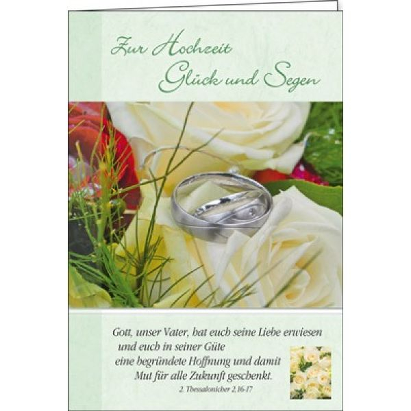 Anlass-Faltkarte "Zur Hochzeit Glück und Segen"