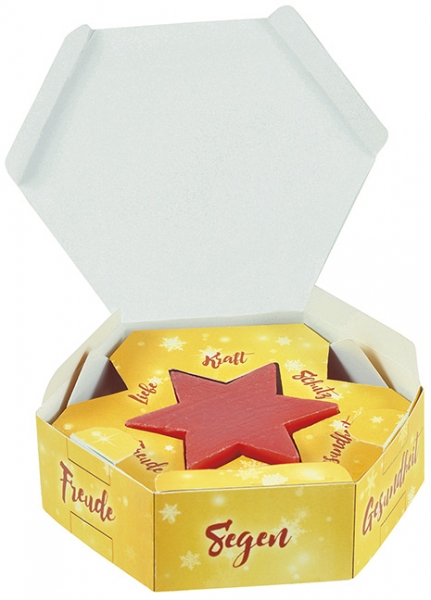 Schafmilchseife "Stern" - Gesegnete Weihnachten