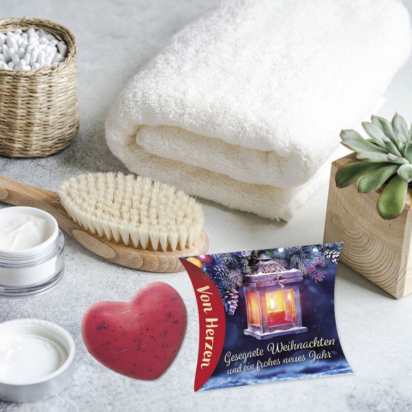 Schafmilchseife "Herz" - Gesegnete Weihnachten und ein frohes Neues Jahr