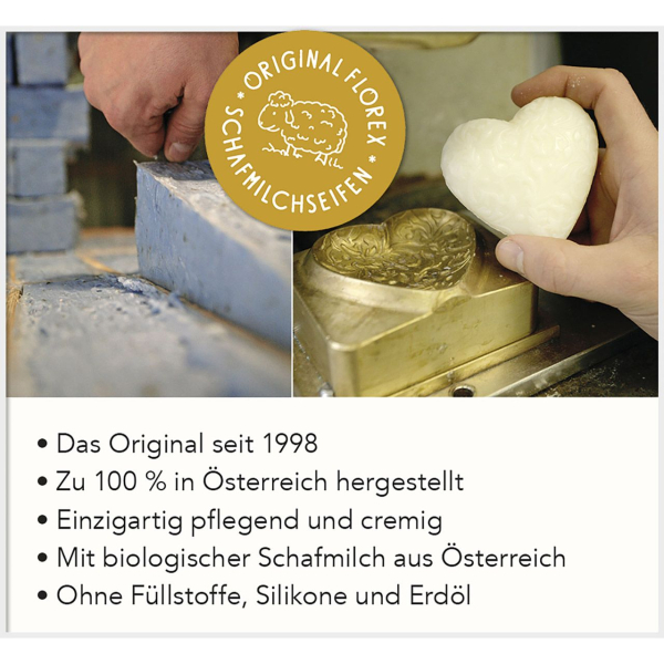 Schafmilchseife "Herz" - Gesegnete Weihnachten und ein frohes Neues Jahr